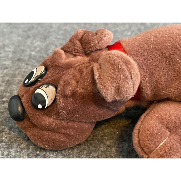 VTG Tonka Pound Puppies Dog Brown Miniature Plush Stuffed Animal Toy - Picture 4 of 11